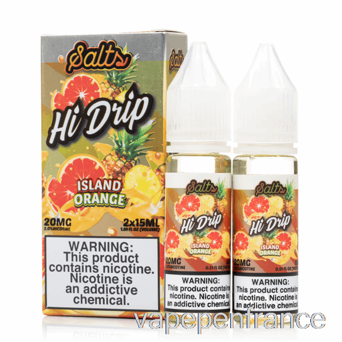 Orange Des îles - Sels Haute Goutte - Stylo Vape 30 Ml 50 Mg